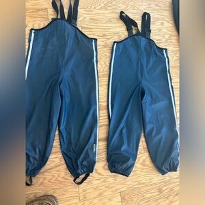 Reima fleece lined Waterproof RAIN bib pants.